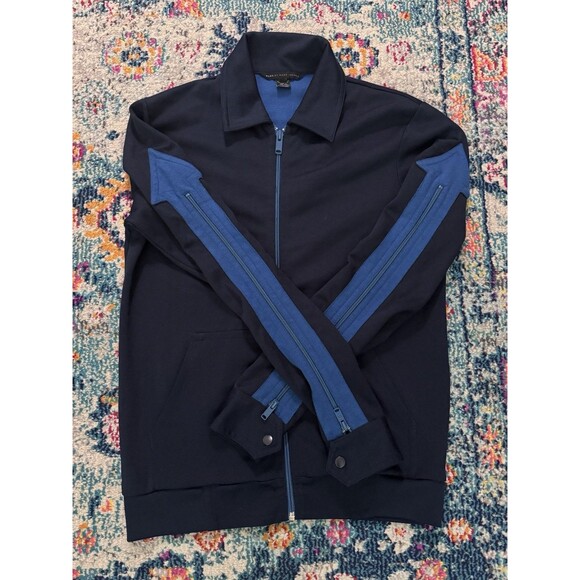 Marc by Marc Jacobs Men’s Blue Track Jacket Full Zip Size Medium Athletic - Picture 1 of 8